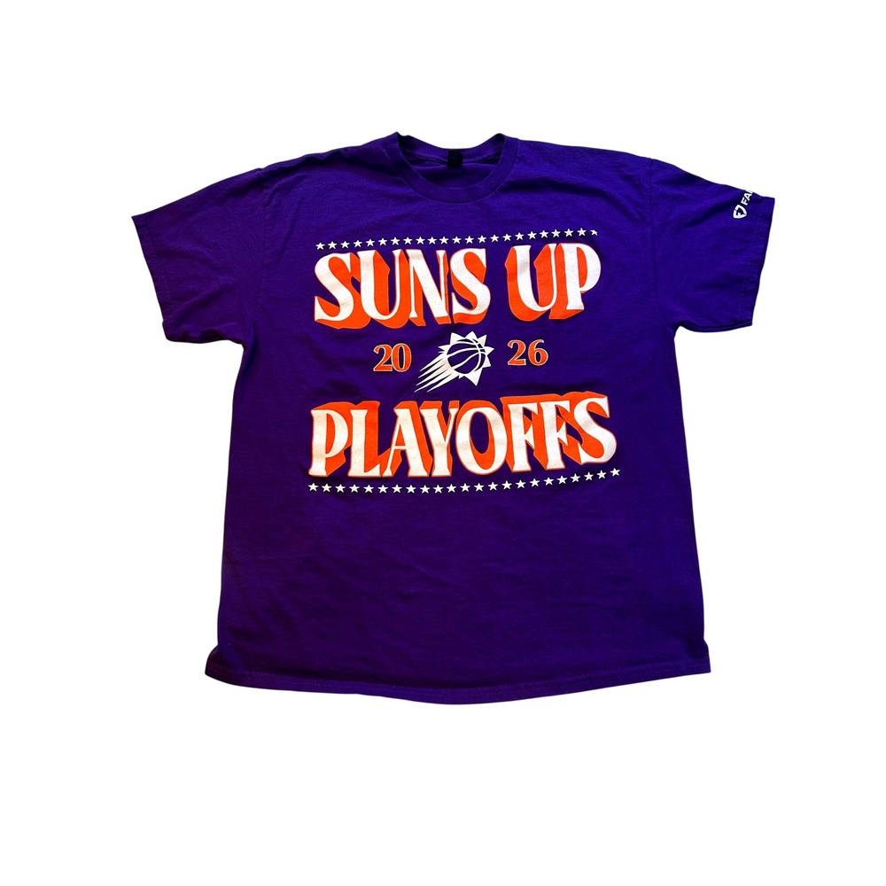 Phoenix Suns Up 2021 NBA Playoffs Graphic T-Shirt Purple Mens Large